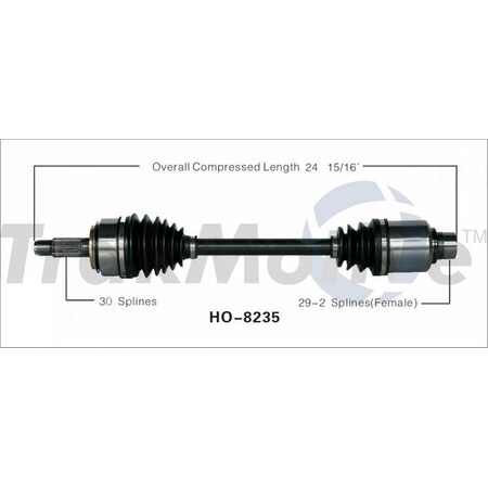 Surtrack Axle Cv Axle Shaft, Ho-8235 HO-8235